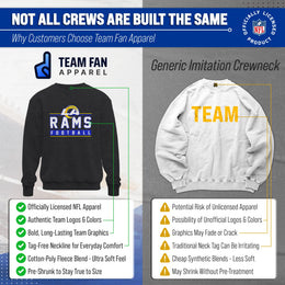 Los Angeles Rams NFL Adult True Fan Crewneck Sweatshirt - Charcoal