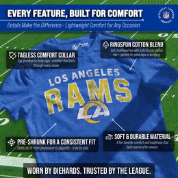 Los Angeles Rams NFL Starting Fresh Short Sleeve Heather T-Shirt - Royal
