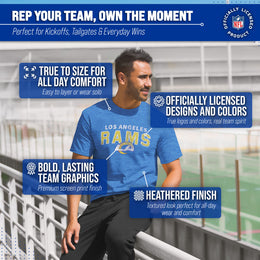 Los Angeles Rams NFL Starting Fresh Short Sleeve Heather T-Shirt - Royal