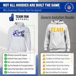 Los Angeles Rams Ladies NFL Scrimmage Line Fleece Pullover Hooded Sweatshirt - Gray Heather