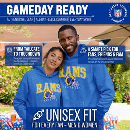 Los Angeles Rams NFL Adult Unisex All Star Soft Fleece Hooded Sweatshirt - Blue Heather