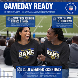 Los Angeles Rams NFL Women's Slouchy Crewneck Sweatshirt - Charcoal