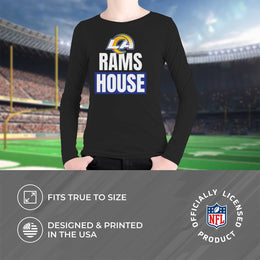 Los Angeles Rams NFL Youth Team Slogan crewneck Sweatshirt - Black