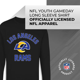 Los Angeles Rams NFL Gameday Youth Football Long Sleeve Shirt - Black