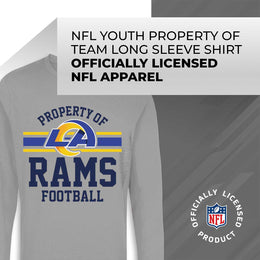Los Angeles Rams NFL Youth Property Of Long Sleeve Lightweight T Shirt - Sport Gray