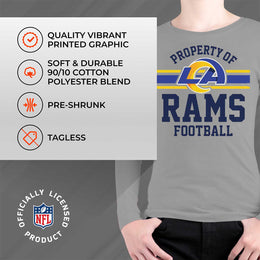 Los Angeles Rams NFL Youth Property Of Long Sleeve Lightweight T Shirt - Sport Gray