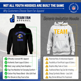 Los Angeles Rams NFL Youth Gameday Hooded Sweatshirt - Black