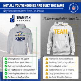 Los Angeles Rams NFL Youth Property Of Hooded Sweatshirt - Sport Gray