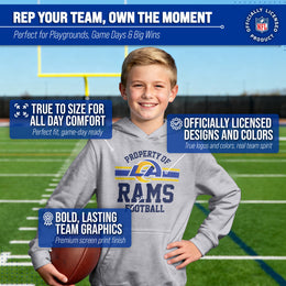 Los Angeles Rams NFL Youth Property Of Hooded Sweatshirt - Sport Gray