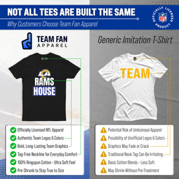Los Angeles Rams NFL Adult Team Slogan Unisex T-Shirt - Black