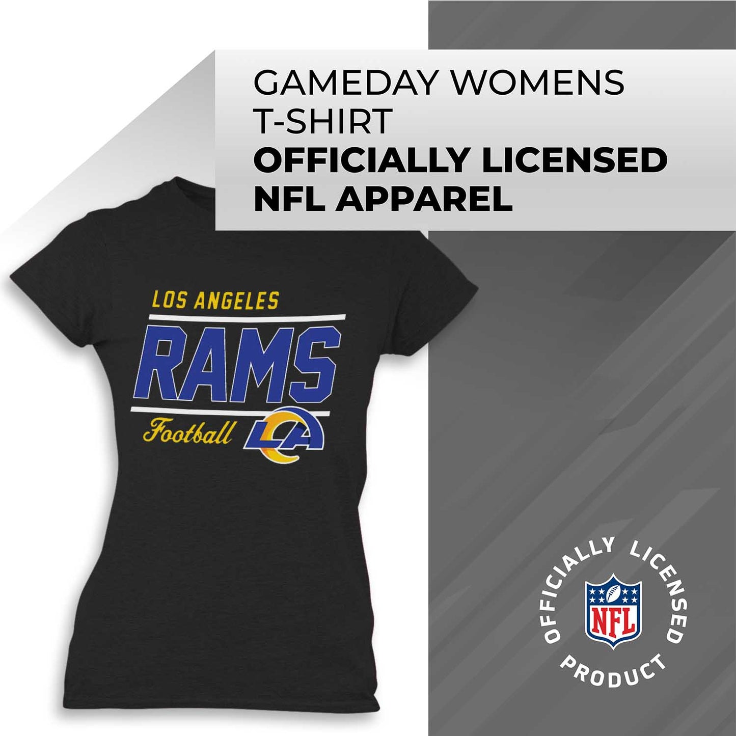 Los Angeles Rams NFL Womens Plus Size Relaxed Fit T-Shirt - Black