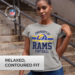 Los Angeles Rams NFL Women's Property Of Lightweight Plus Size T-Shirt - Sport Gray