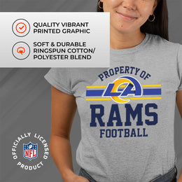 Los Angeles Rams NFL Women's Property Of Lightweight Plus Size T-Shirt - Sport Gray