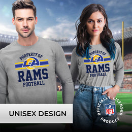 Los Angeles Rams NFL Adult Property Of Long SleeveT Shirt - Sport Gray