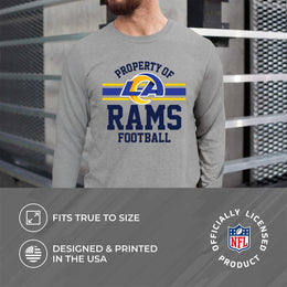 Los Angeles Rams NFL Adult Property Of Long SleeveT Shirt - Sport Gray