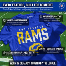 Los Angeles Rams NFL Color Block Tee - Royal