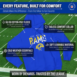 Los Angeles Rams Rams Hoodie Fleece Sweatshirt for Men and Women - Royal