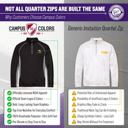 LSU Tigers Mens NCAA Campus Classic Long Sleeve 1/4 Zip Windshirt - Black
