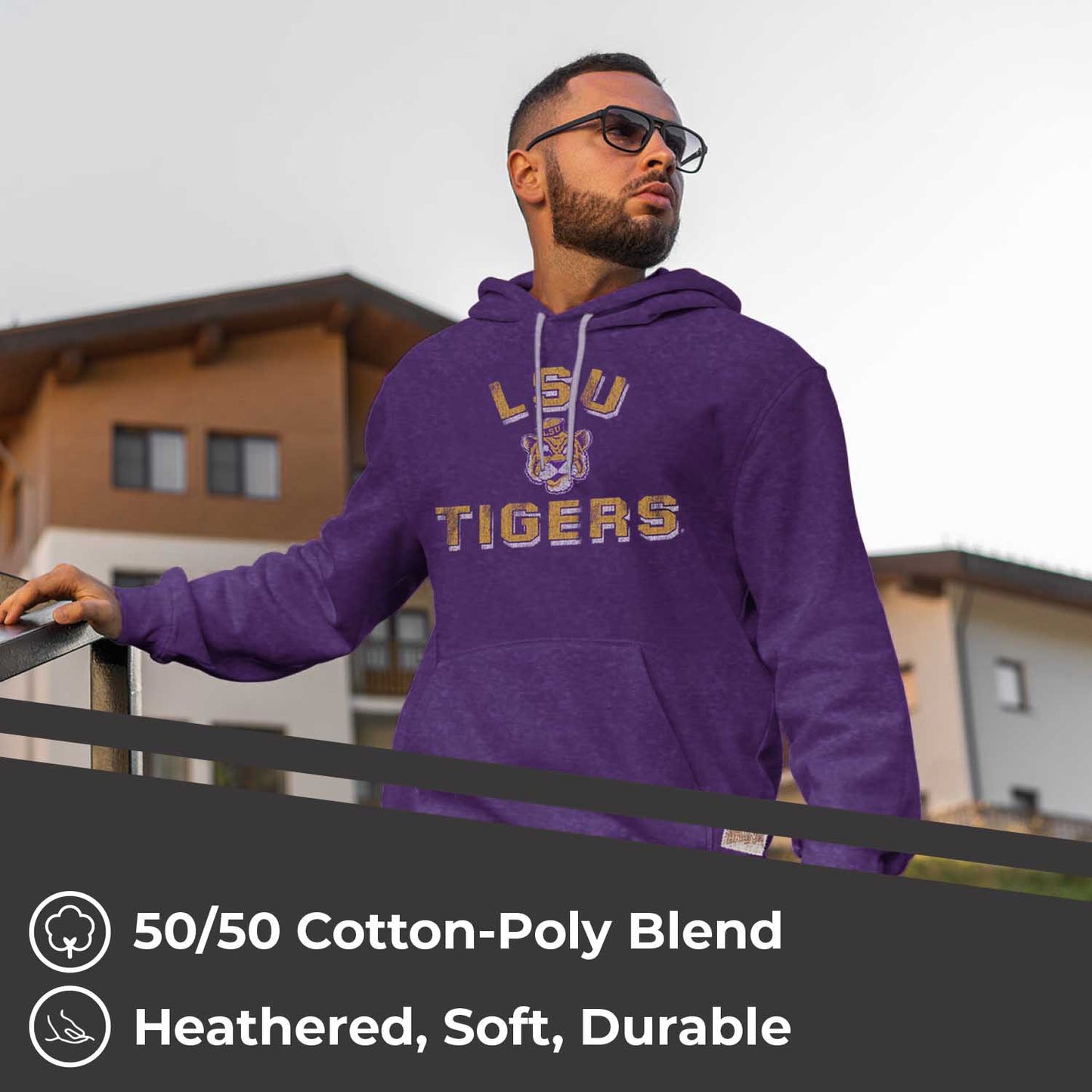 LSU Tigers Adult University Hoodie - Purple