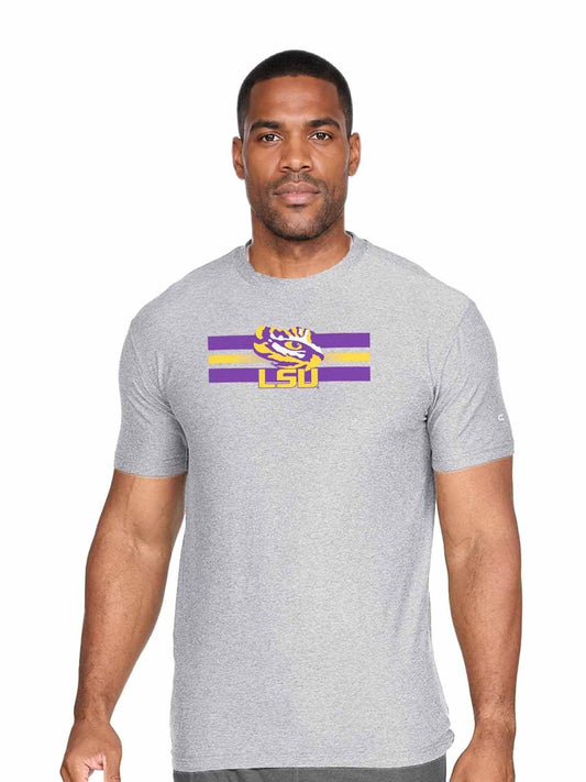LSU Tigers  Scholarship Cloud Jersey Short Sleeve Tee - Gray Heather