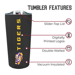 LSU Tigers Campus Colors  NCAA Tumbler - Black