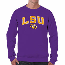 LSU Tigers Adult Tackle Twill Crewneck - Purple
