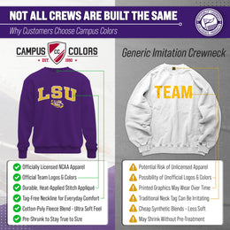 LSU Tigers Adult Tackle Twill Crewneck - Purple