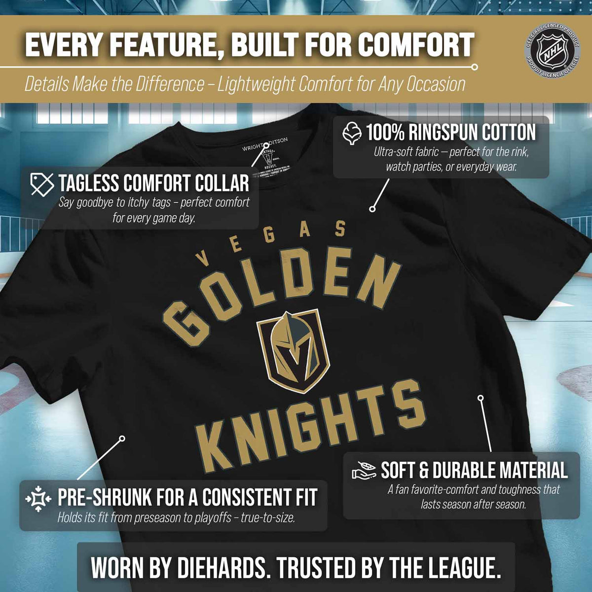 Vegas Golden Knights NHL Gameday T-Shirt - Black