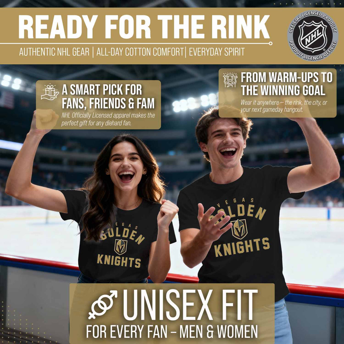Vegas Golden Knights NHL Gameday T-Shirt - Black