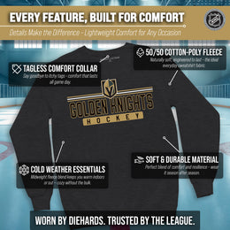 Las Vegas Golden Knights NHL Charcoal True Fan Crewneck Sweatshirt - Charcoal