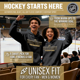 Las Vegas Golden Knights NHL Adult Heather Charcoal True Fan Hooded Sweatshirt Unisex - Charcoal