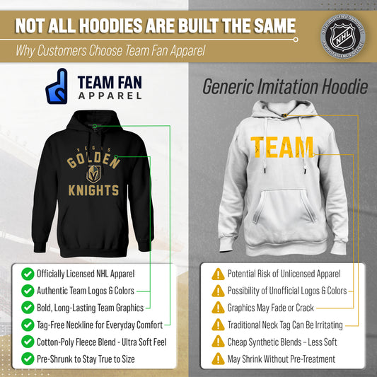Vegas Golden Knights Hoodie Pullover Sweatshirt - Black