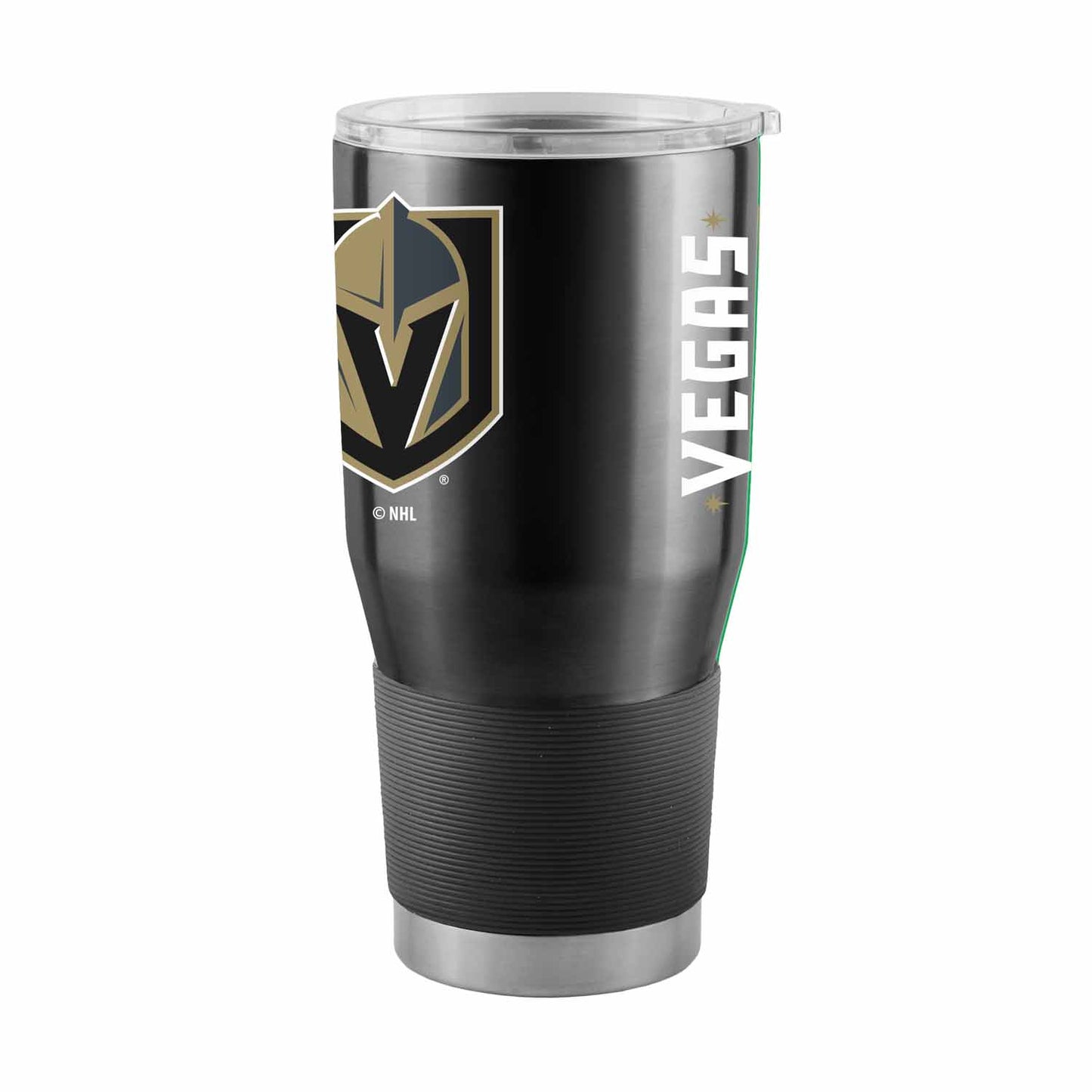 Las Vegas Golden Knights NHL Hockey 30oz Stainless Steel Vacuum Insulated Game Day Tumbler with Silicone Grip - Black