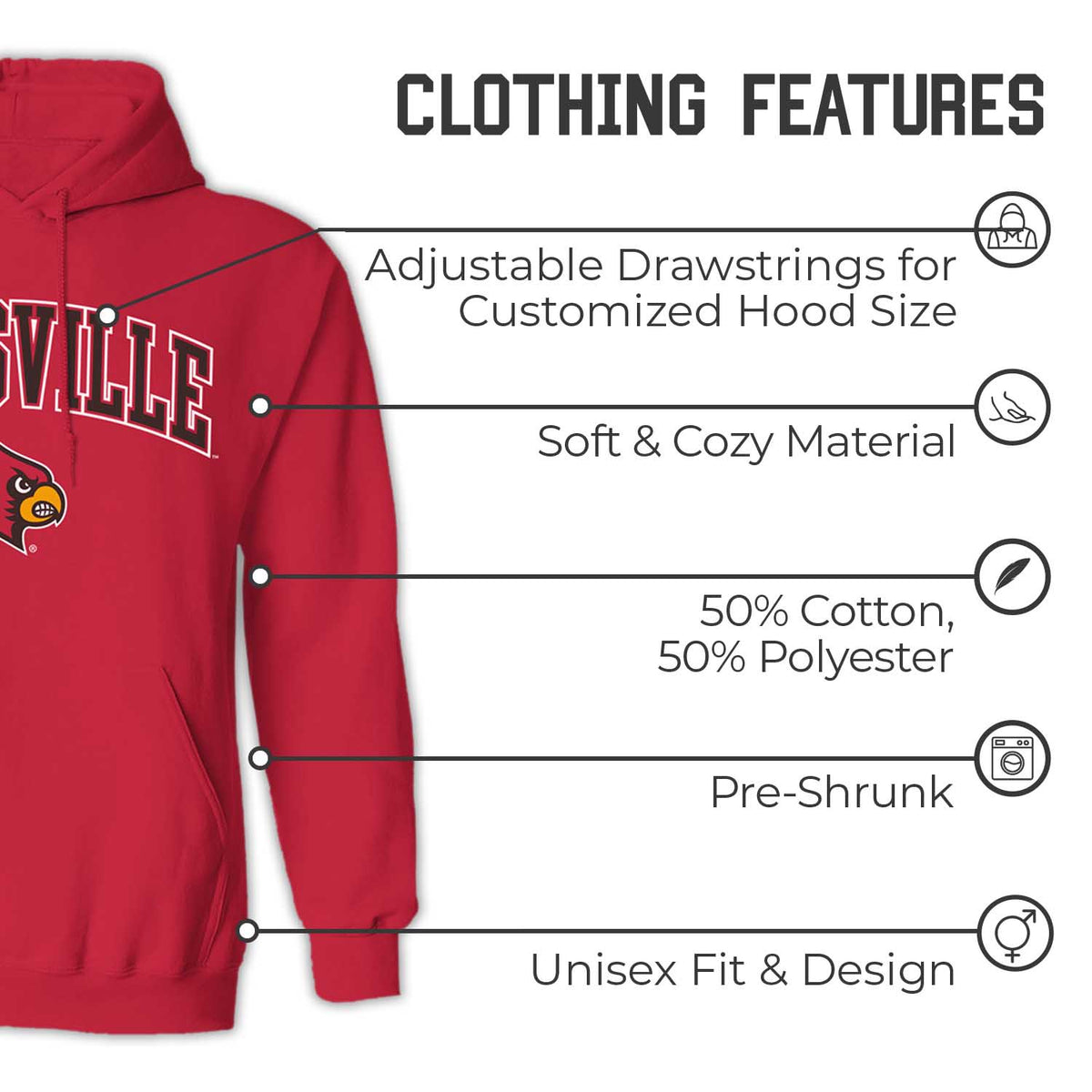 LVLL Arch & Logo Gameday Hoodie - Red