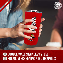 Louisville Cardinals Mom Stainless Steel Tumbler - Red