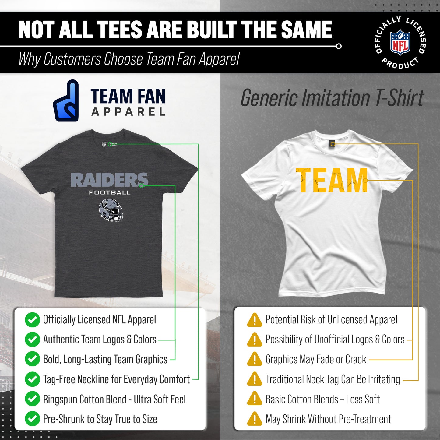 Las Vegas Raiders NFL Adult Football Helmet Tagless T-Shirt - Charcoal