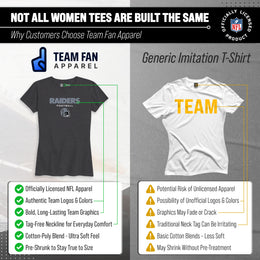 Las Vegas Raiders Women's NFL Football Helmet Short Sleeve Tagless T-Shirt - Charcoal