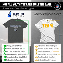 Las Vegas Raiders NFL Youth Football Helmet Tagless T-Shirt - Charcoal