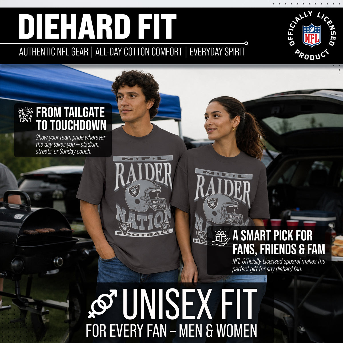 Las Vegas Raiders Franchise Oversized Men's NFL Cotton Tee - Black