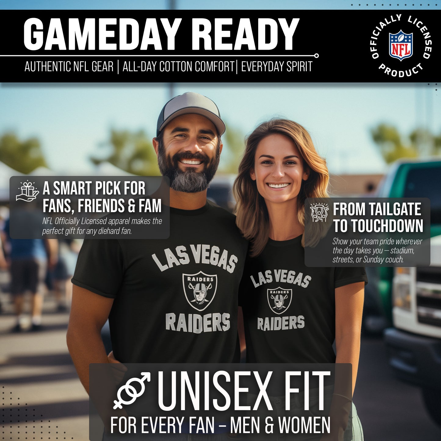 Las Vegas Raiders Team Fan Apparel NFL  Gameday T-Shirt - Black