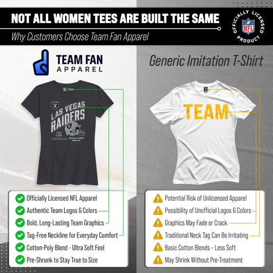 Las Vegas Raiders NFL Womens Distressed Helmet Tag-Less Soft T-Shirt - Heather Charcoal