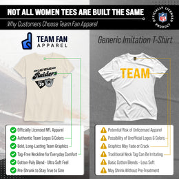 Las Vegas Raiders NFL Womens Vintage Charm Tag-Less Soft T-Shirt - Birch