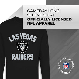 Las Vegas Raiders NFL Gameday Adult Long Sleeve Shirt - Black