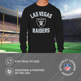 Las Vegas Raiders NFL Gameday Adult Long Sleeve Shirt - Black