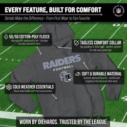 Las Vegas Raiders NFL Youth Football Helmet Hood - Charcoal
