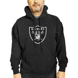 Las Vegas Raiders NFL Adult Unisex Modern Throwback Ultra Soft Fleece Hooded Sweatshirt - Black