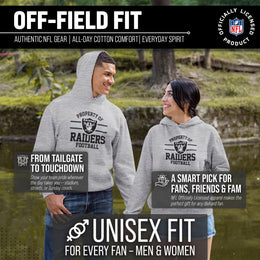 Las Vegas Raiders NFL Adult Property Of Hooded Sweatshirt - Sport Gray