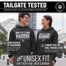 Las Vegas Raiders NFL Adult Gameday Charcoal Hooded Sweatshirt - Charcoal