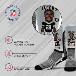 Las Vegas Raiders FBF NFL V Curve Socks - Sport Gray
