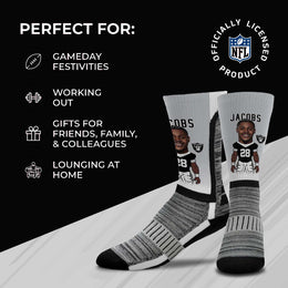 Las Vegas Raiders FBF NFL V Curve Socks - Sport Gray